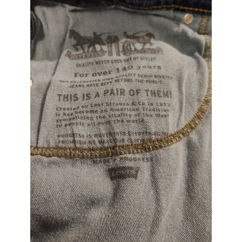 Mens Levi's 505 Regular Fit‎ Jeans 38x30 Blue Medium Wash Excellent Straight Leg